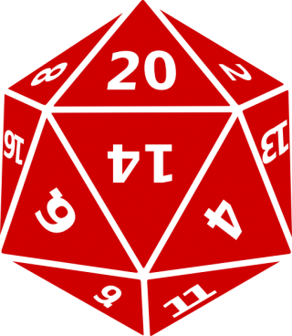 Red D20 Icon PNG images