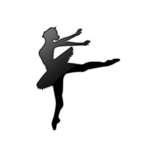 Ballerina Dancing Silhouette Icon PNG images