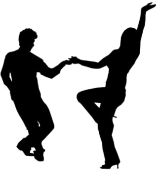 People Dancing Silhouette Icon PNG images