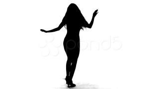 Silhouette Of Woman Dancing Icon PNG images