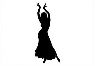 Woman Dancing Silhouette Icon PNG images