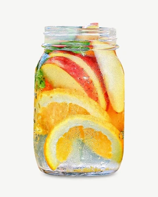 Realistic Detox Water Bottle No Background PNG images