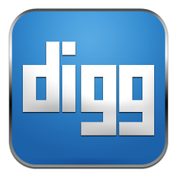 Blue Square Digg Icon PNG images