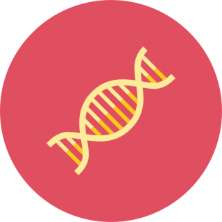 Red In Gold Color Dna Photo PNG images