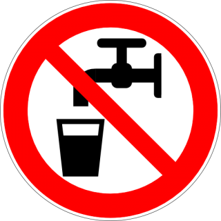 Do Not Drink Water Sign Icon PNG images