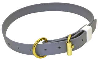 Grey Dog Collar Gold Metal Belt And Transparent Background PNG images