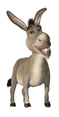 Comic Donkey Character Of Shrek Movie PNG images
