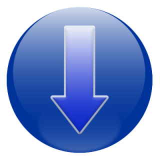 Blue Download Icon PNG images