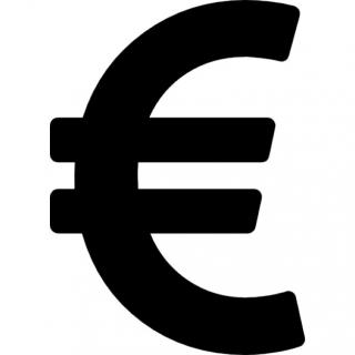 Black Euro Currency Sign Icon PNG images