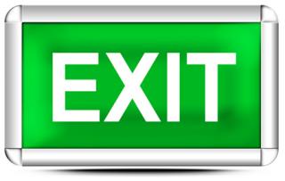 Exit Sign Button PNG images