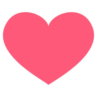 pink heart with transparent background