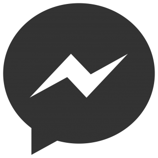 Black Facebook Messenger Logo PNG images