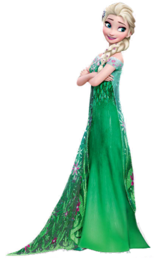 Green Dresses Elsa Frozen Fever Render Png PNG images