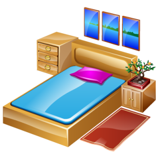 Bed, Bedroom, Furniture, Hotelroom, Sleep Icon PNG images