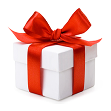 White Box With Red Bow Gift Png PNG images