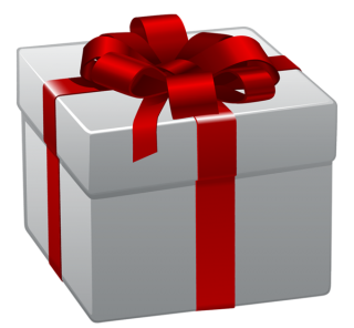 White Gift Box With Red Bow PNG PNG images