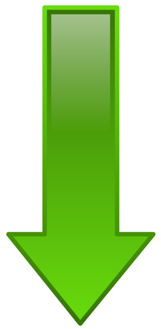 green down arrow icon