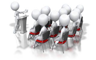 Stick Figure Podium Speech Group Png PNG images