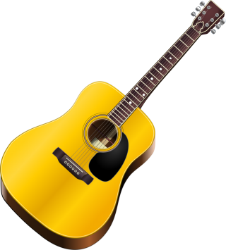 Classic Yellow Guitar PNG images