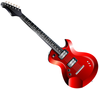 Clipart Red Guitar PNG images