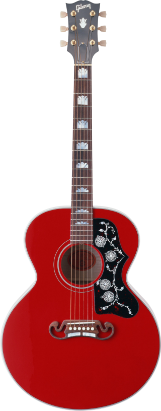 Red Acoustic Guitar PNG images