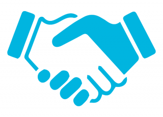 Blue Handshake Icon PNG images
