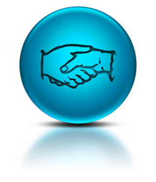 Blue Handshake Icon PNG images