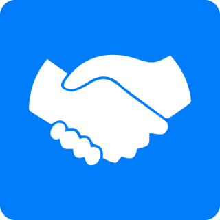 Blue Handshake Icon PNG images