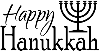 Black Happy Hanukkah Png PNG images