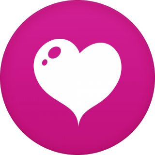 Purple Heart Circle Icon PNG images