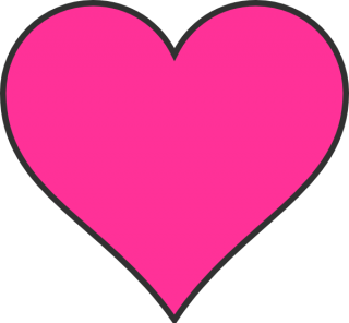 Black Border Pink Heart Clip Art PNG images