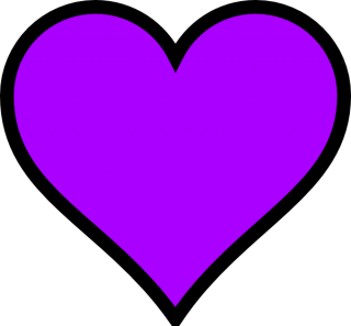 Heart Outline Purple Png PNG images