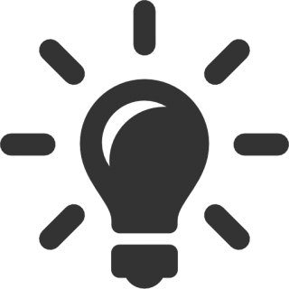 Black Idea Icon PNG images