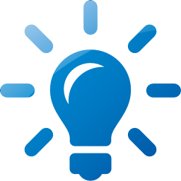 Blue Lightbulb Idea Icon Png PNG images