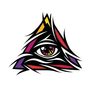  Eyes In Colorful Triangle Illuminati Photos PNG images