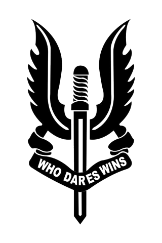 Black Who Dares Wing Army Logo Png PNG images