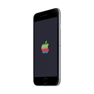 Retro Apple Logo IPhone X PNG images