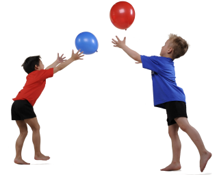 Kids Playing Balloons Png PNG images