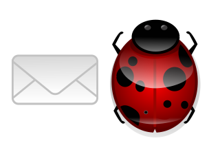 Ladybug And Mail Icon PNG images
