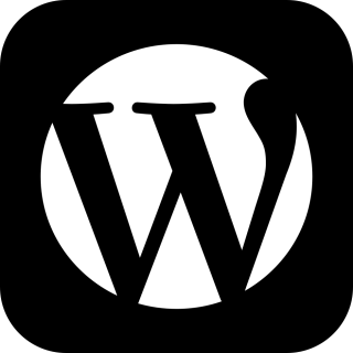Black Wordpress Emblem Icon PNG images