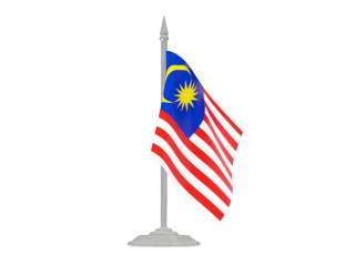 Flag With Flagpole Malaysia Png PNG images