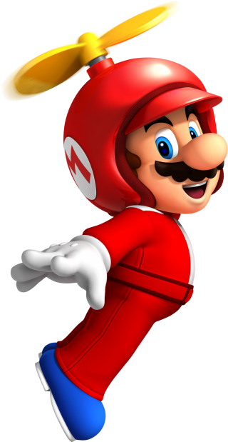 Red Clothes With Mario Helicopter Hat Png PNG images