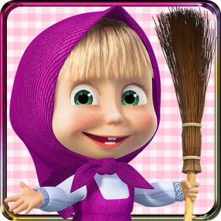 Masha With Broom Transparent PNG PNG images