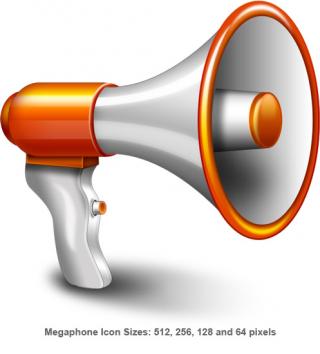 Megaphone Icon (vector PSD) PNG images