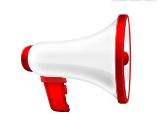 White Megaphone Icon (PSD) | PSDGraphics PNG images