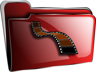 Bright Red Movies Folder Photos PNG images