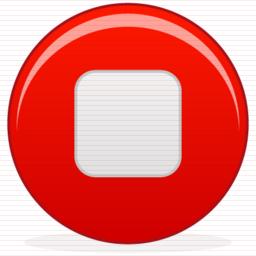 Red Music Stop Icon PNG images