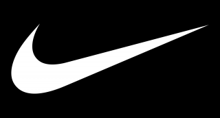 White Nike Logos On Black Background PNG images