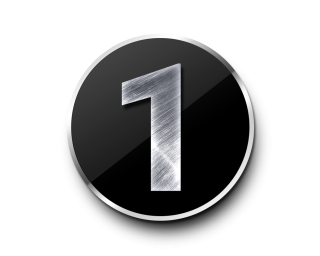 Metal Numbers 1 Png PNG images
