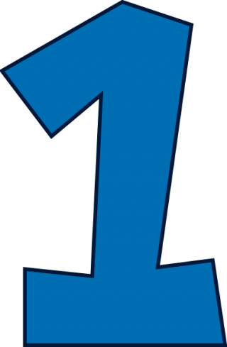 Number One Clip Art Blue PNG images